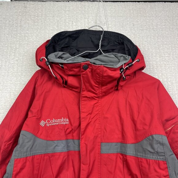 VTG Columbia Shell Jacket Mens L Titanium Omni Tech Interchange Waterproof Read - Picture 2 of 16